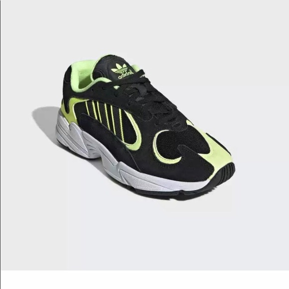 Adidas Yung 1 Black Neon Yellow Mens shoes - Picture 5 of 7
